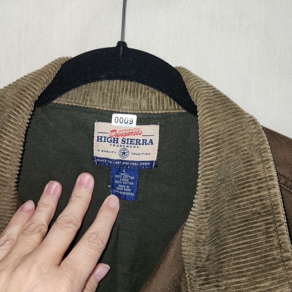 Vintage Dungarees High Sierra Mens Brown Corduroy Field Jacket Size L #chorecoat - Picture 4 of 8